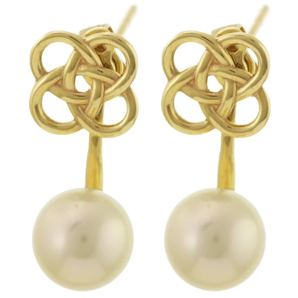 GE7109 - 9ct Yellow Gold Pearl Stud Earrings