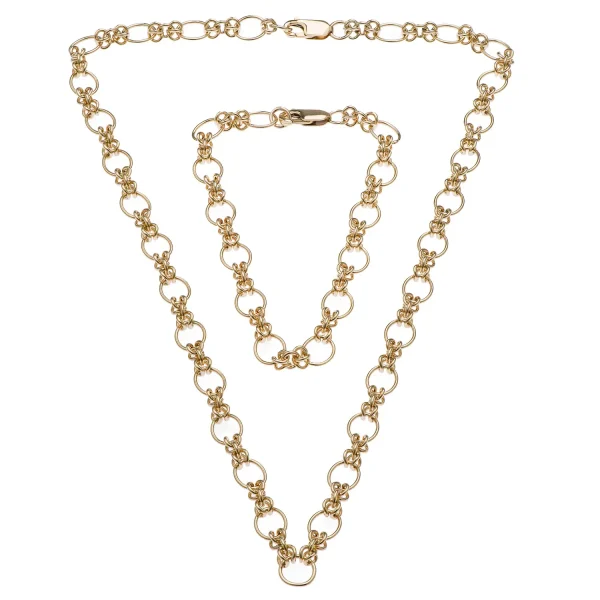 GHM2050 - 9ct Yellow Gold Handmade Chain with Lobster Clasp - 6.8mm Wide