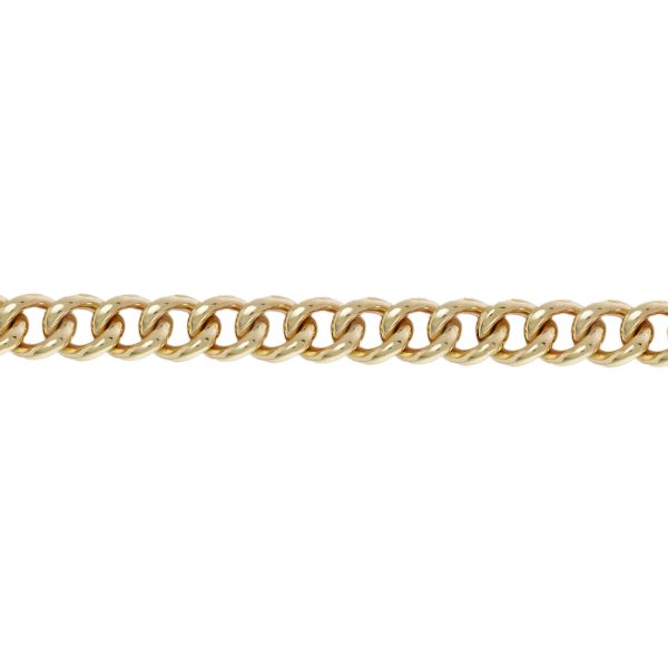 G034DB - 9ct Yellow Gold Handmade Close Curb Chain with Designer Bolt Ring - 6.75mm Wide
