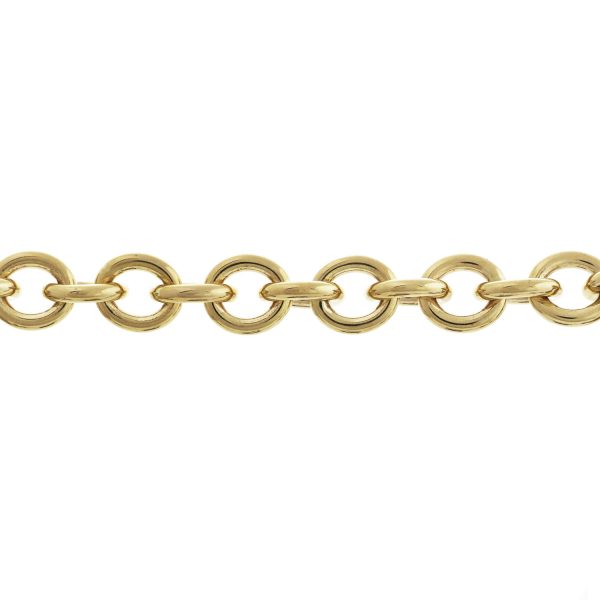 G160/7SP - 7.5" 9ct Yellow Gold Cable Bracelet with Ring and T-Bar
