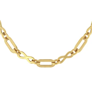 GHM373 - 9ct Yellow Gold Handmade Infinity Chain with Lobster Clasp - 6.1mm Wide