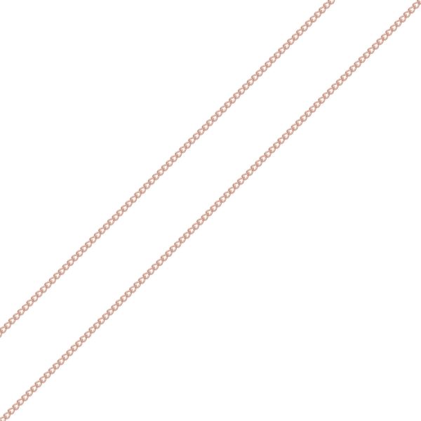 G171AR - 9ct Rose Gold Close Curb Pendant Chain - Various Lengths