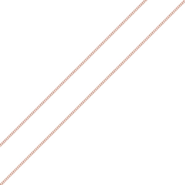 G171FCR - 9ct Rose Gold Diamond Cut Close Curb Pendant Chain - 1.1mm Wide