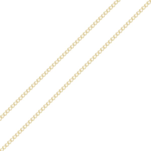 G175 - 9ct Yellow Gold Heavier Close Curb Pendant Chain – 1.6mm Wide