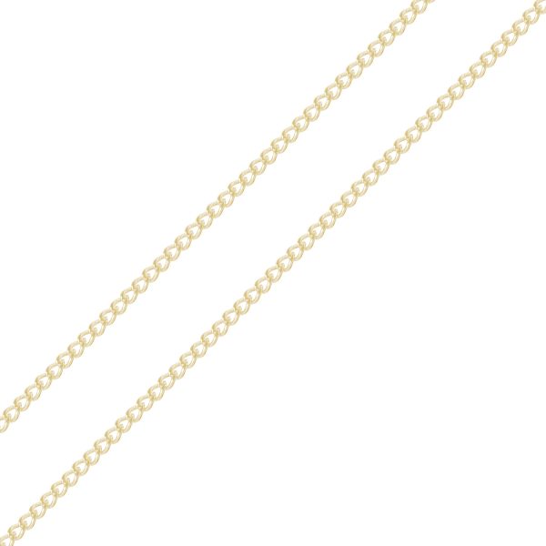 G176 - 9ct Yellow Gold Close Curb Pendant Chain – 1.8mm Wide