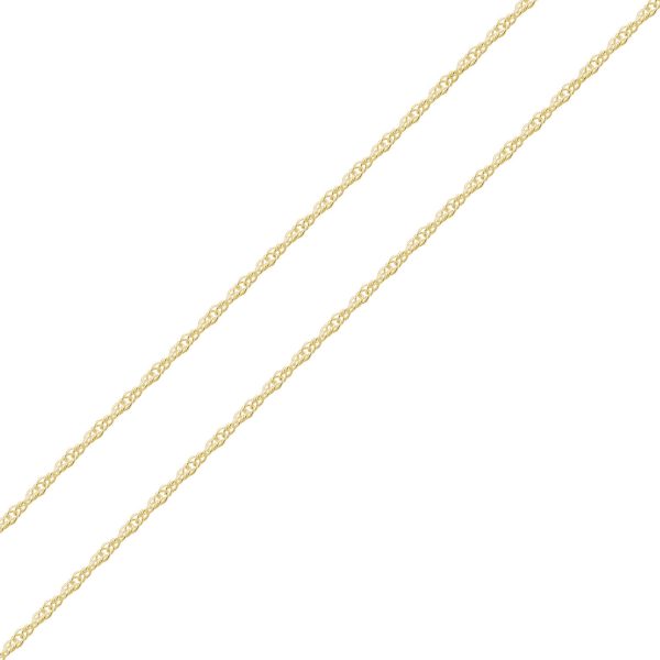 G180 - 9ct Yellow Gold Prince of Wales Rope Pendant Chain – 1.2mm Wide
