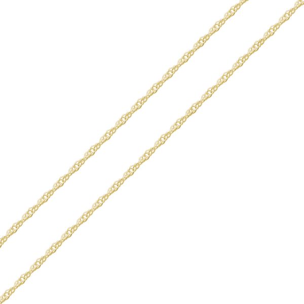 G181 - 9ct Yellow Gold Prince of Wales Rope Pendant Chain – 1.8mm Wide