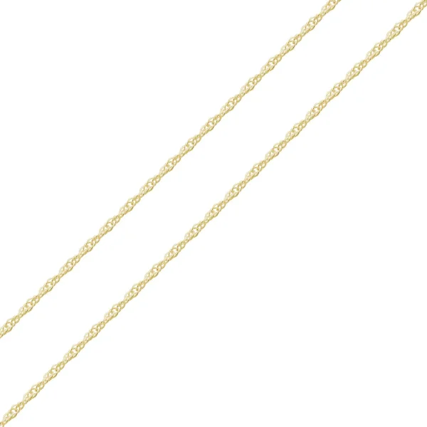 G181A - 9ct Yellow Gold Prince of Wales Rope Pendant Chain – 1.3mm Wide