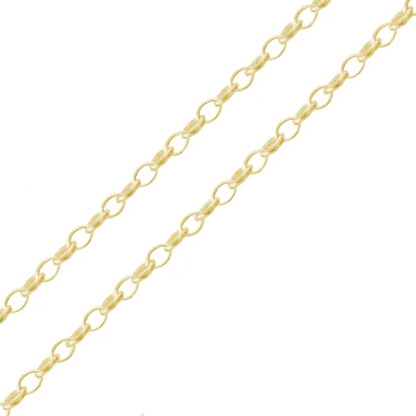 G182 - 9ct Yellow Gold Oval Belcher Chain with Lobster Clasp – 3.5mm Wide