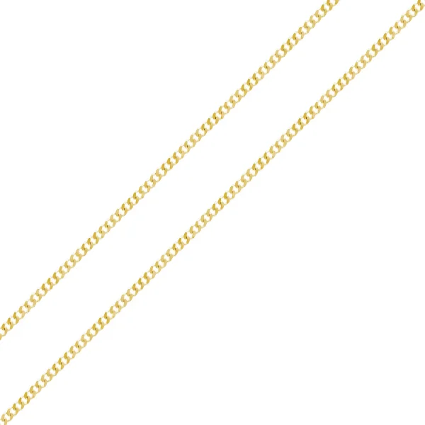 G187 - 9ct Yellow Gold Diamond Cut Close Curb Chain – 1.5mm Wide