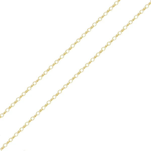 G220 - 9ct Yellow Gold Oval Belcher Pendant Chain – 1.7mm Wide
