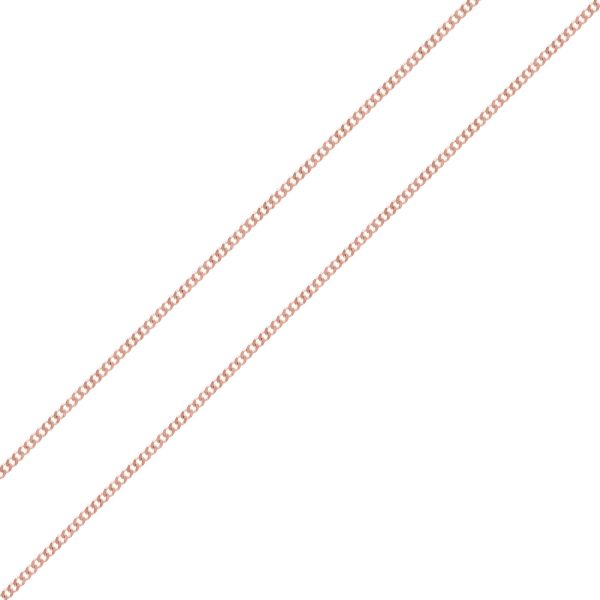 GCD40RED - 9ct Rose Gold Diamond Cut Close Curb Chain – 1.2mm Wide