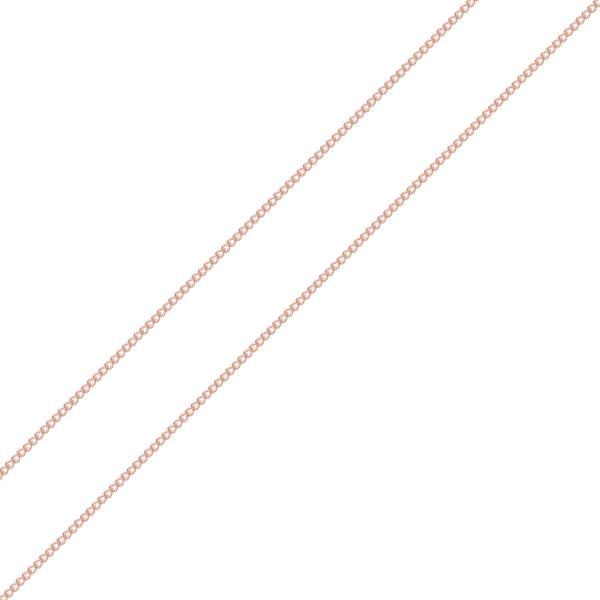 G171/24R - 24" 9ct Rose Gold Close Curb Necklace – 1.1mm Wide