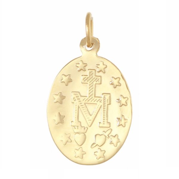 GDMIR2 - 9ct Yellow Gold 17.4mm Miraculous Medal