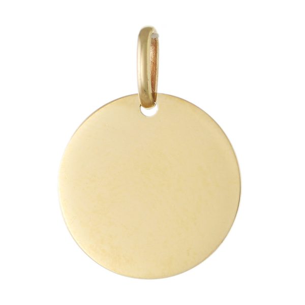 GDR2 - 9ct Yellow Gold 14.5mm Engravable Round Disc