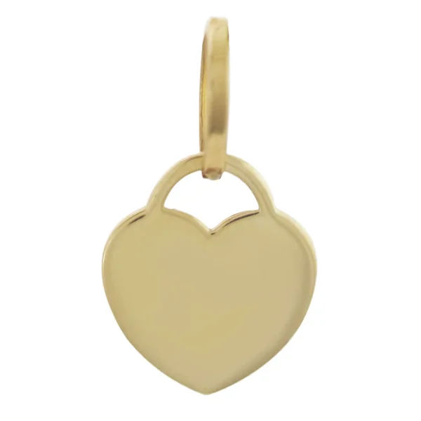 GH10 - 9ct Yellow Gold 10mm Engravable Heart Pendant