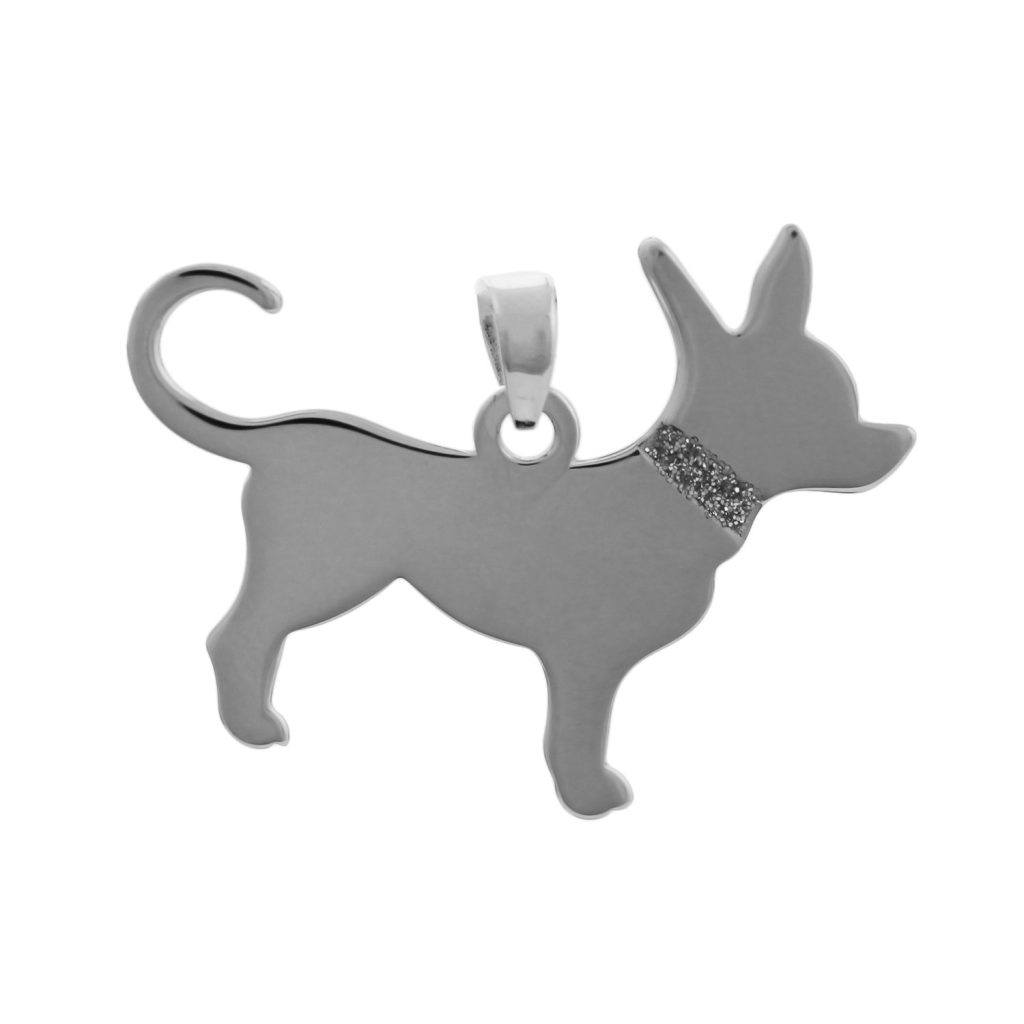 KQF Sterling Silver Cat & Dog Necklace - Animal Crystal Pendant Jewelry For Women