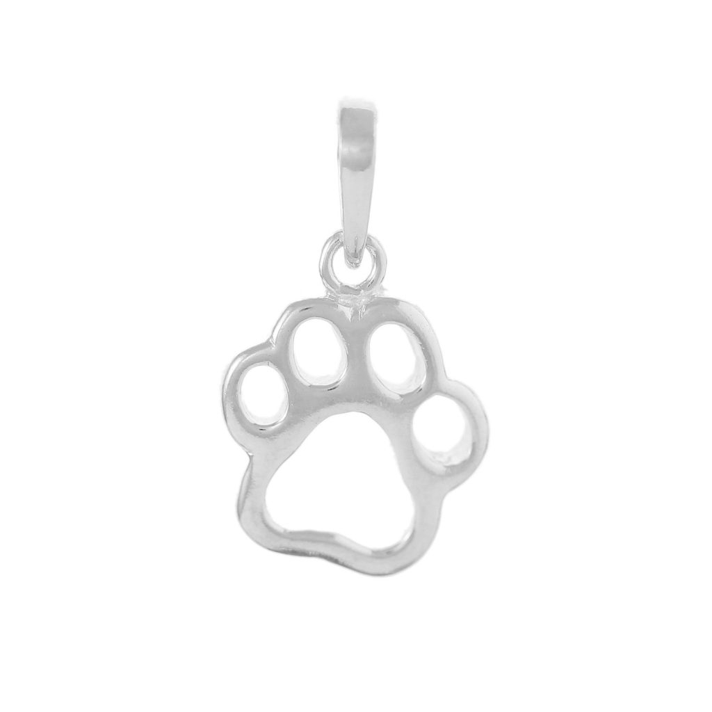 SP151 13mm Sterling Silver Paw Print Pendant W J Sutton sp151-13mm-sterling-silver-paw-print-pendant-w-j-sutton