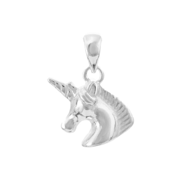 SP701 - Sterling Silver 13mm Unicorn Pendant