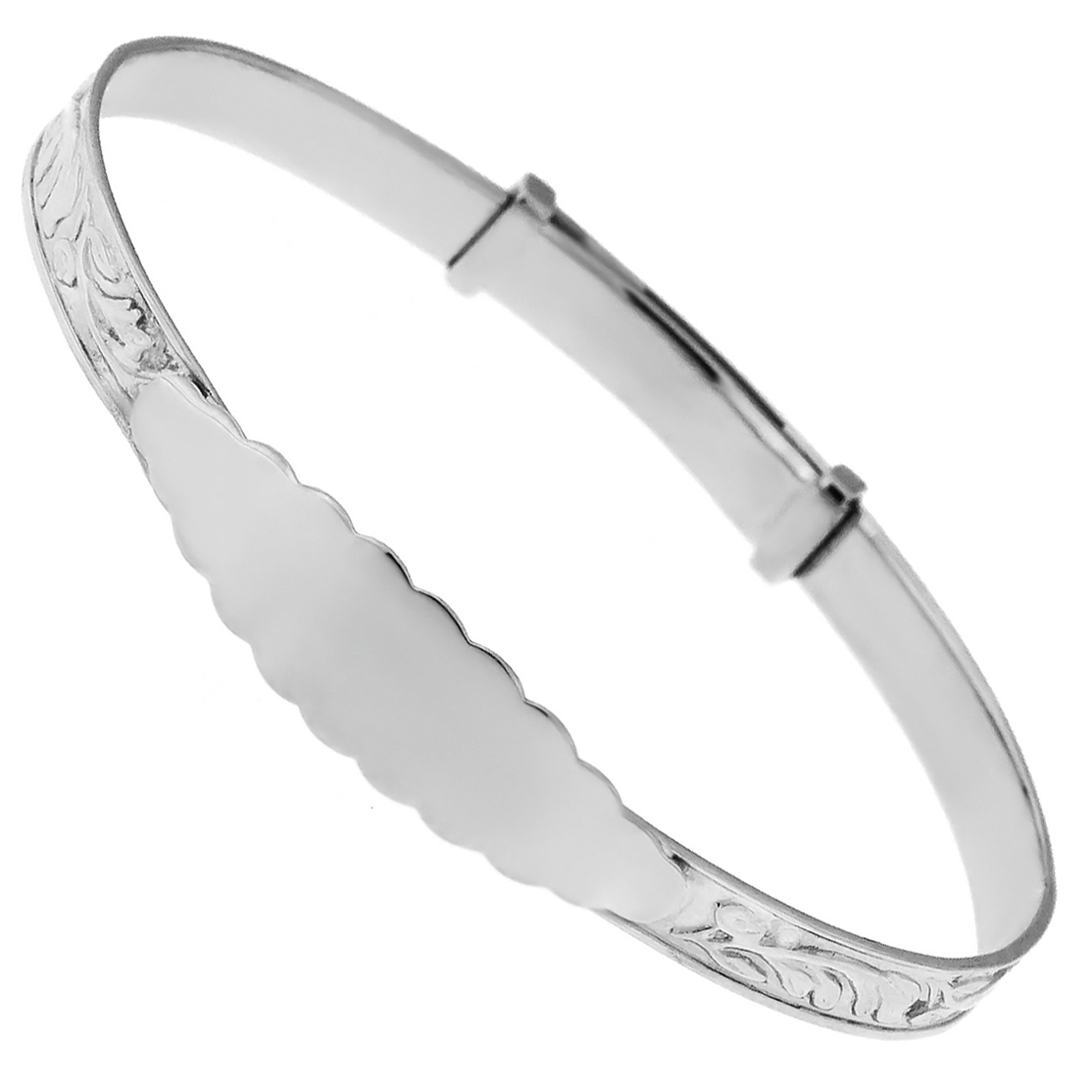 s016embplate-sterling-silver-baby-bangle-w-plate-w-j-sutton