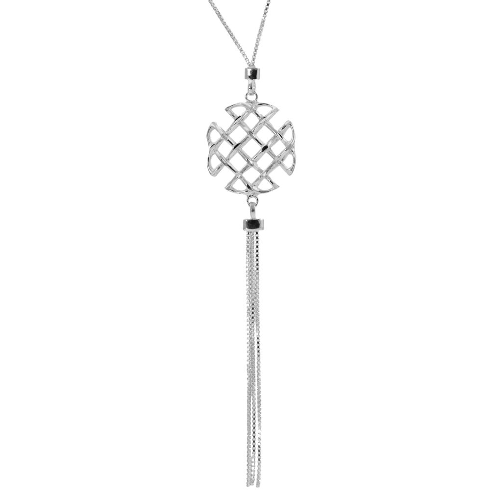 SJ347 18 18 Sterling Silver Fancy Necklace W J Sutton sj347-18-18-sterling-silver-fancy-necklace-w-j-sutton
