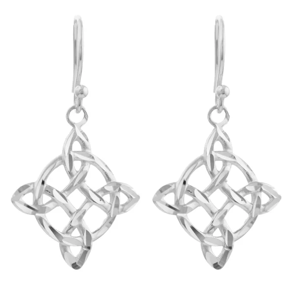 SE88 - 20mm Sterling Silver Celtic Knot Drop Earrings