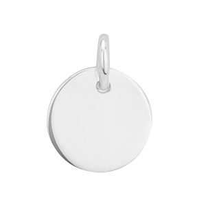 SDR5 - Small (12mm) Sterling Silver Round Engravable Disc Pendant