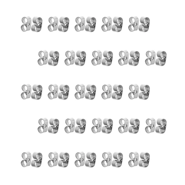 SM010 - Packets of 20 Pairs - Sterling Silver Scroll Earrings Backs