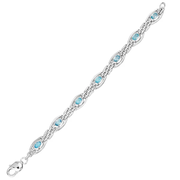 SB20 - 7.5" Sterling Silver 10mm Handmade Gate Bracelet - Various Stone Options
