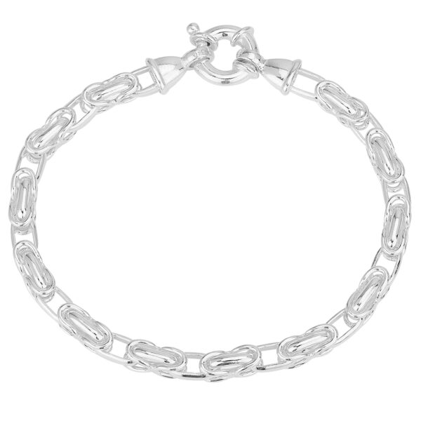 S360DB - Sterling Silver Handmade Chain with Designer Bolt Ring - 5.1mm Wide