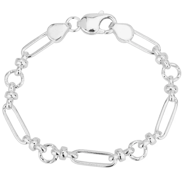 SHM275 - Sterling Silver Handmade Chain with Lobster Clasp - 8mm Wide
