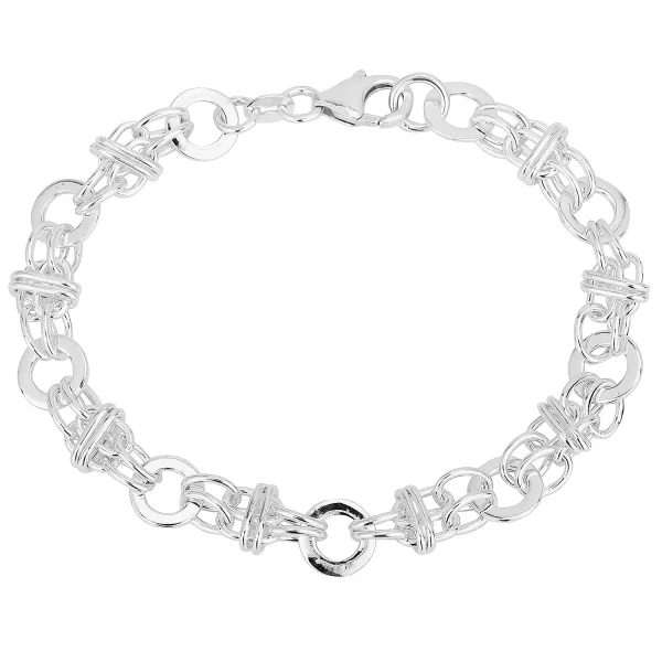 SHM479 - Sterling Silver Handmade Chain with Lobster Clasp - 9mm Wide