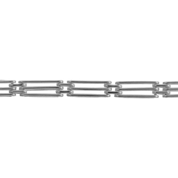 SB18 - 7.5" Sterling Silver Handmade Gate Bracelet with Lobster Clasp - 6.6mm Wide