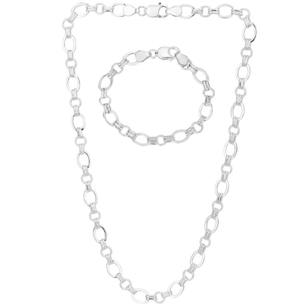 SHM207 - Sterling Silver Handmade Chain with Lobster Clasp - 9mm Wide