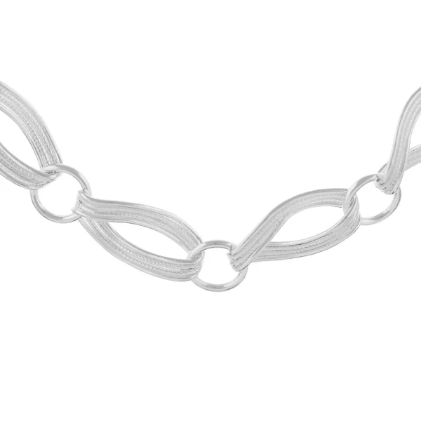 SHM324 - Sterling Silver Handmade Chain with Lobster Clasp - 11mm Wide