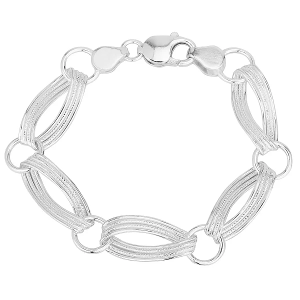 SHM324 - Sterling Silver Handmade Chain with Lobster Clasp - 11mm Wide