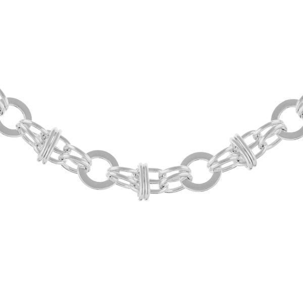 SHM479 - Sterling Silver Handmade Chain with Lobster Clasp - 9mm Wide