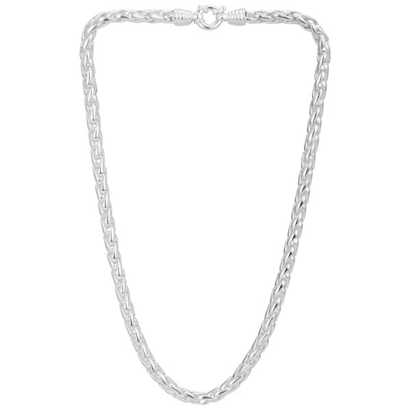 SHM101DB - Sterling Silver Handmade Traditional Spiga Chain with Designer Bolt Ring - 6mm Wide