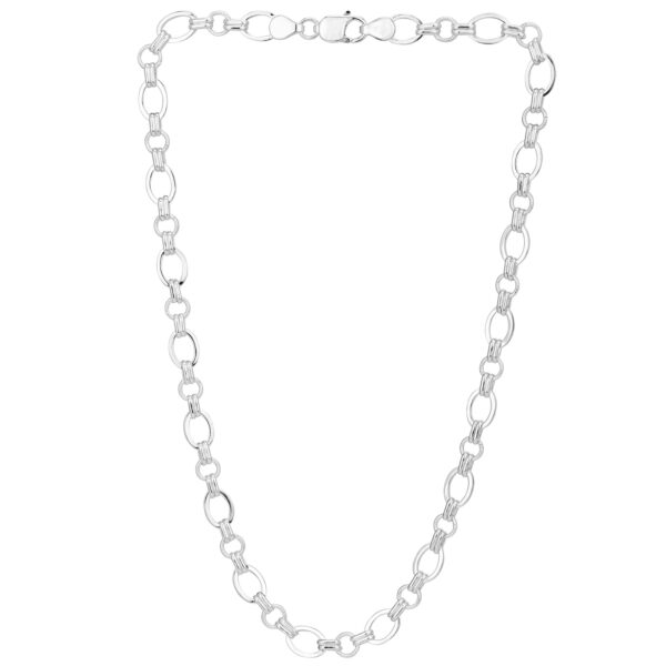 SHM207 - Sterling Silver Handmade Chain with Lobster Clasp - 9mm Wide