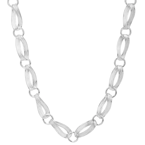 SHM324 - Sterling Silver Handmade Chain with Lobster Clasp - 11mm Wide
