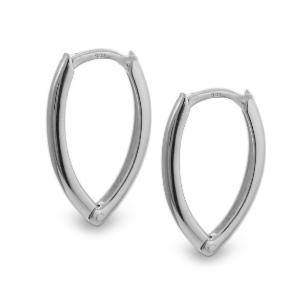 SE169TR - Sterling Silver 20mm Hinged Earrings