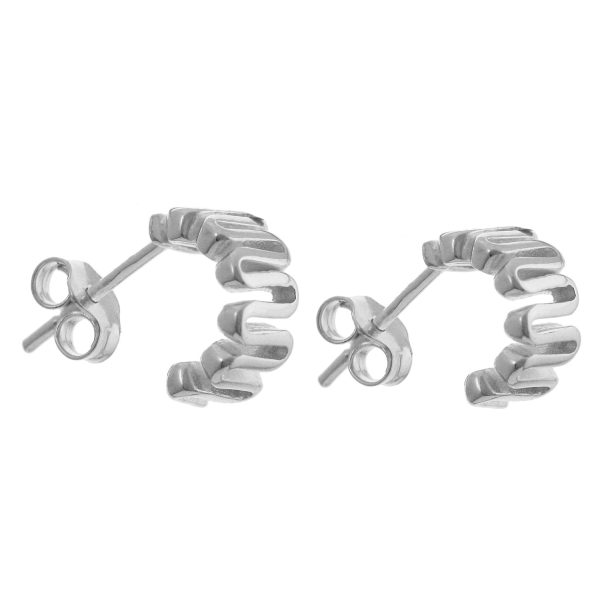 SE5138 - 10mm Sterling Silver Hoop Stud Earrings