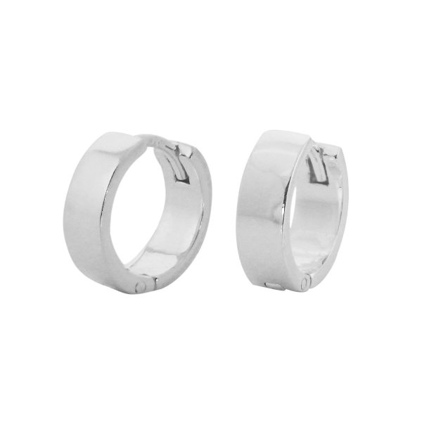 SEH1 - 9mm Sterling Silver Polished Huggie Earrings
