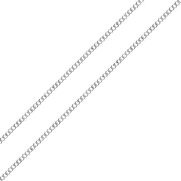 S176FC - Sterling Silver Diamond Cut Close Curb Pendant Chain - 2mm Wide