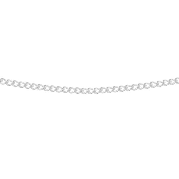 S178 - Sterling Silver Close Curb Chain with Lobster Clasp- 2.5mm Wide