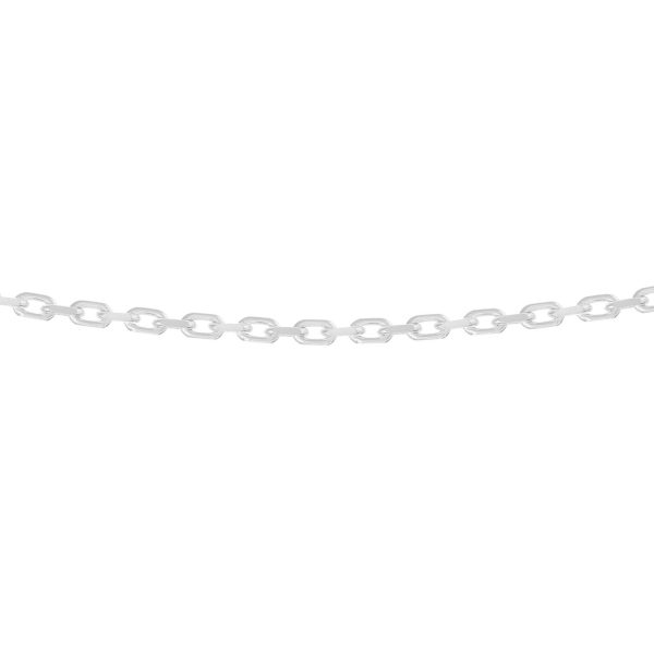 S166 - Sterling Silver Flat Trace Chain with Lobster Clasp - 3.5mm Wide