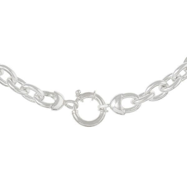 S160DB - Sterling Silver Cable Bracelet - 9mm Wide