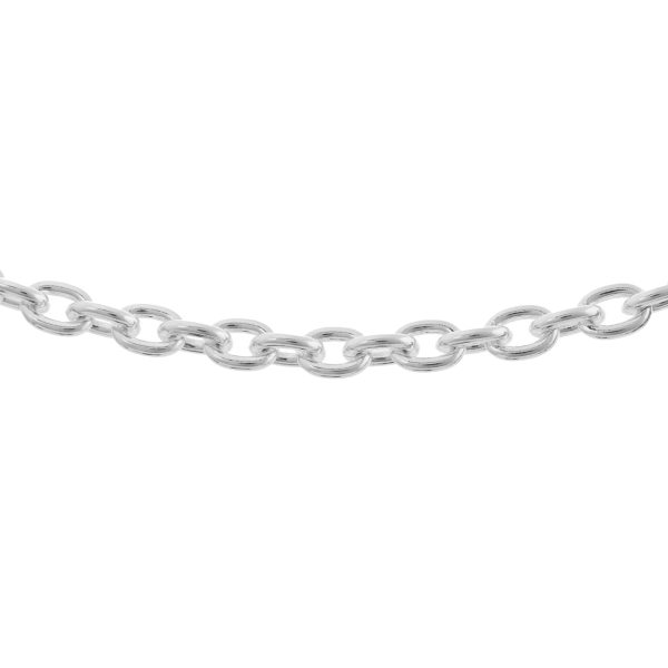 S162DB - Sterling Silver Cable/Trace Chain with Designer Bolt Ring - 6.5mm Wide