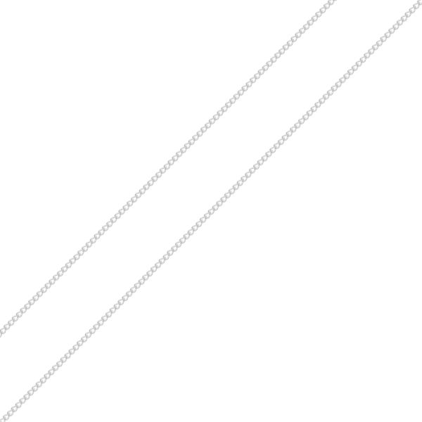 S171 - Sterling Silver Close Curb Pendant Chain - 1mm Wide