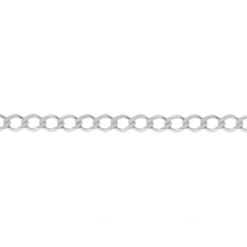 S622 - Sterling Silver Flattened Octagonal Curb Chain - W J Sutton